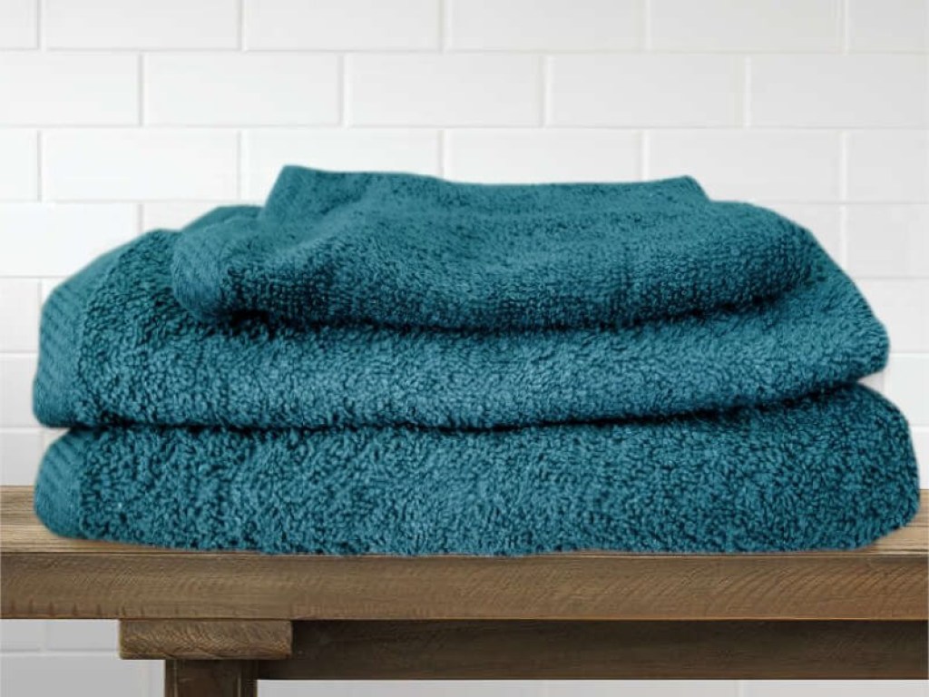 Σετ Πετσέτες Μπάνιου Βαμβακερές Πετρόλ Γαρύφαλλο | Γαρύφαλλο - Λευκά Είδη